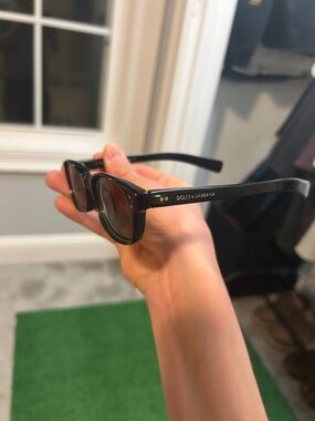 Dolce & Gabbana Black Sunglasses with Brown Lenses - Men's Fashion Frame